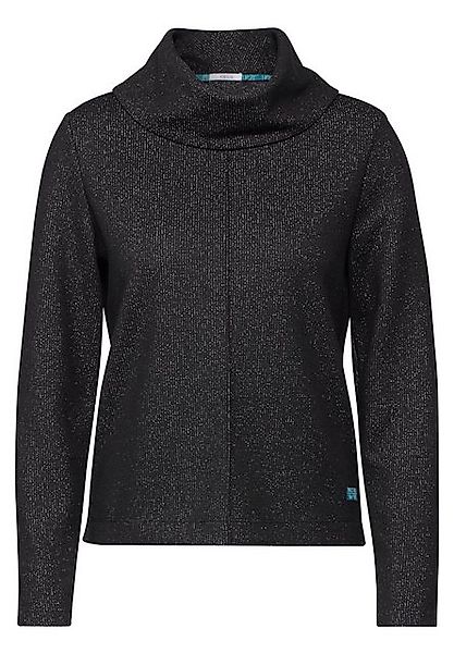 CECIL Stehkragenpullover Cecil / Da.Sweatshirt / Cropped Glitter Rib T-Shir günstig online kaufen
