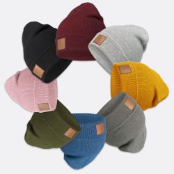 OCCULTO Beanie Leatherpatch Winter Mütze Beanie günstig online kaufen