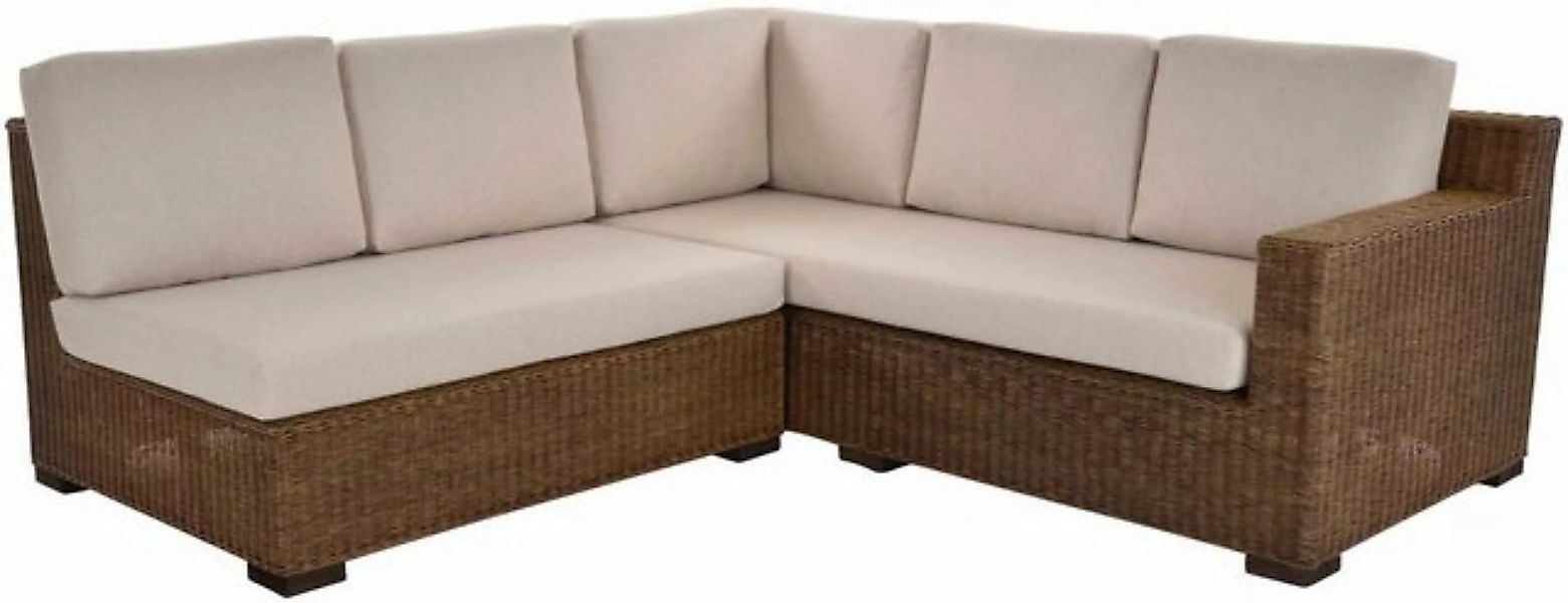 Krines Home Ecksofa Rattan Ecksofa Wohnzimmer Couch L-Form Rattan 210 x 210 günstig online kaufen