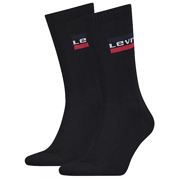 Levi´s ® Sportswear Logo Regular Socken 2 Paare EU 35-38 Black günstig online kaufen