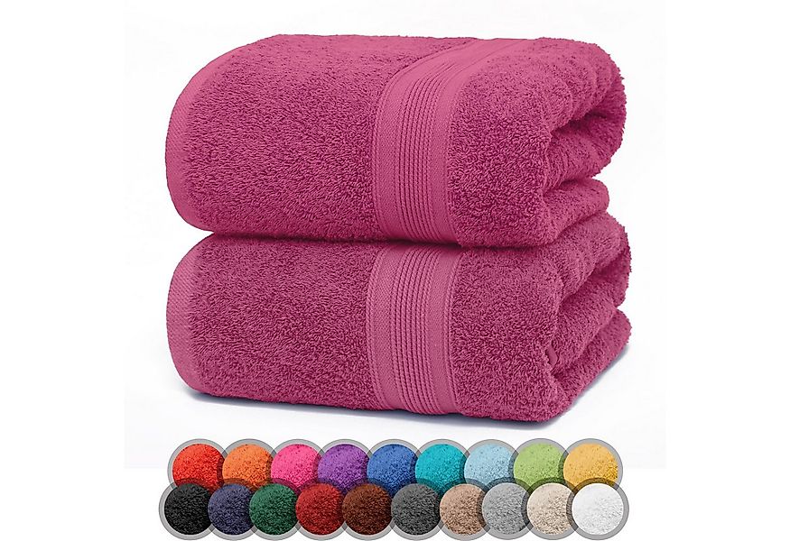 NatureMark Duschtücher 2er-Set Frottier Duschtücher 70x140cm, 100% Baumwoll günstig online kaufen