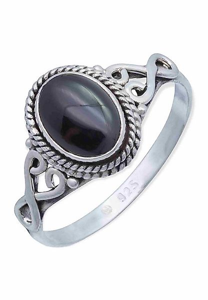 mantraroma Silberring BAGHIMI oval aus 925 Silber mit Onyx (Ring mit Schmuc günstig online kaufen