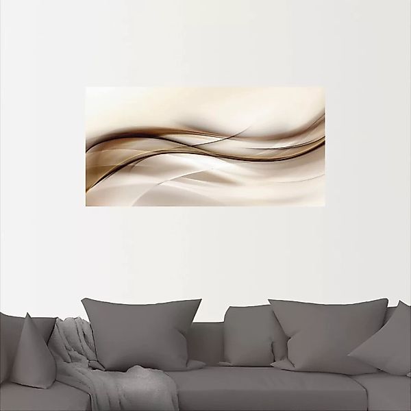 Artland Wandbild "Braune abstrakte Welle", Muster, (1 St.) günstig online kaufen