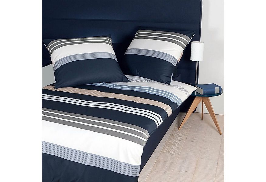 Janine Bettwäsche J.D. 8481 08 Silber Taupe Sand, Mako-Satin, 2 teilig, Str günstig online kaufen