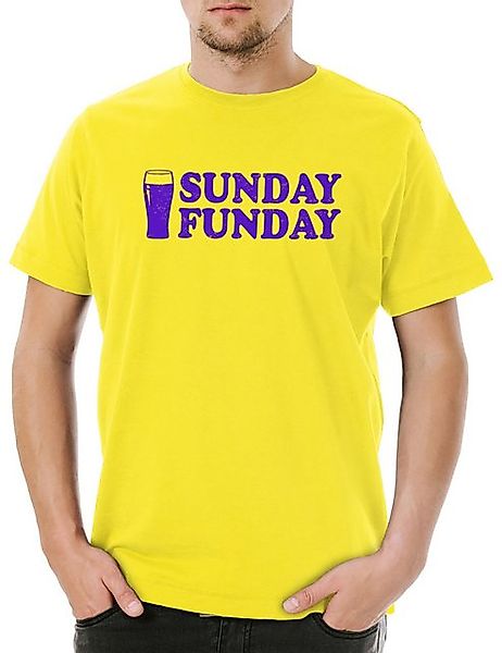 Urban Backwoods Print-Shirt Sunday Funday Herren T-Shirt Bier Beer Wochenen günstig online kaufen