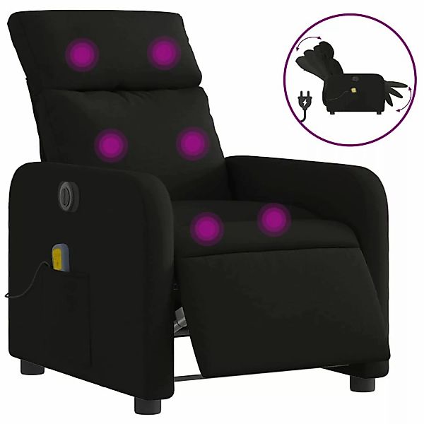 vidaXL Massagesessel Elektrisch Schwarz Samt Modell 16 günstig online kaufen