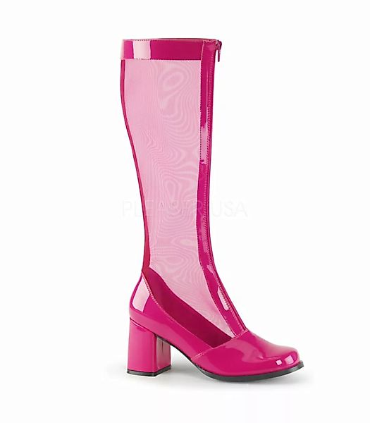 Netz Stiefel GOGO-307 - Lack Pink (Schuhgröße: EUR 46) günstig online kaufen