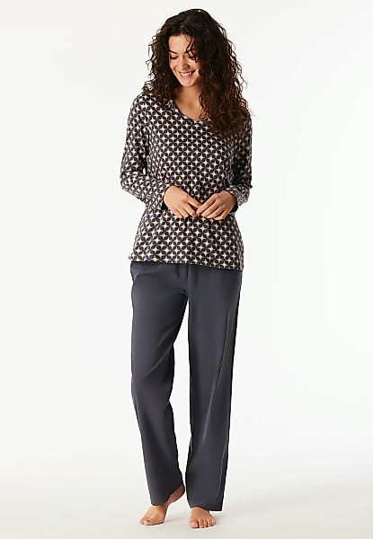 Schiesser Schlafanzug "Comfort Essentials", (2 tlg.), V-Ausschnitt, Baumwol günstig online kaufen