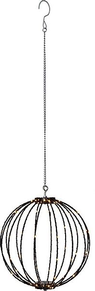 STAR TRADING LED Gartenleuchte 3D-Kugel "Mounty" schwarz, Ø30cm, 96 LEDs, 2 günstig online kaufen