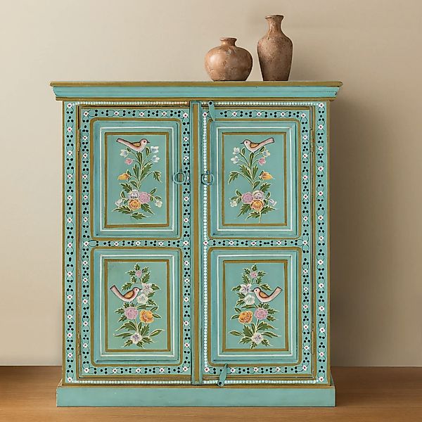 OTTO home Highboard "Prem" mit dekorativen Fräsungen, handbemalt, Unika-Möb günstig online kaufen