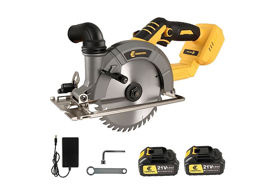 CONENTOOL Akku-Handkreissäge Bürstenlose Akku-Kreissäge 21V, Set, 2x Akku(4 günstig online kaufen