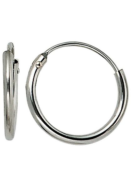 JOBO Paar Creolen, rund 585 Weißgold günstig online kaufen