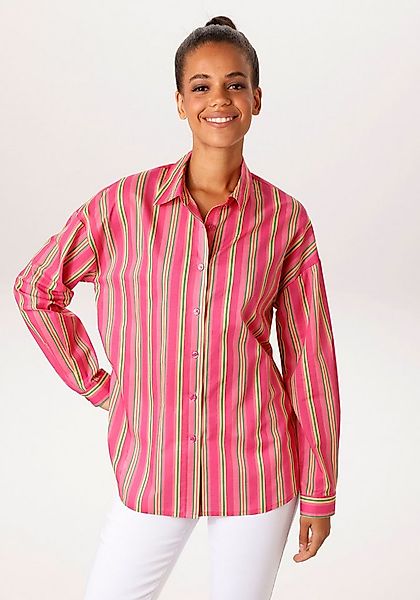 Aniston CASUAL Hemdbluse im knallfarbenem Streifen-Dessin - NEUE KOLLEKTION günstig online kaufen