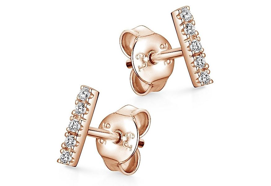 Materia Paar Ohrstecker Ohrringe Damen Rosegold Zirkonia SO-447, 925 Sterli günstig online kaufen