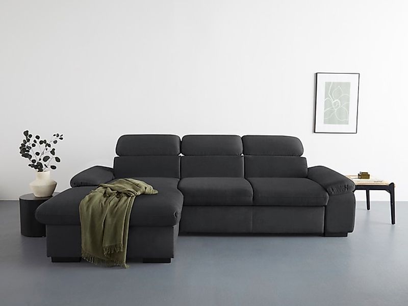 COTTA Ecksofa »Lola L-Form mit Kopfteilfunktion & Hocker«, (Set, mit Hocker günstig online kaufen