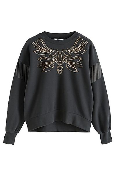 Next Sweater Rundhals-Sweatshirt mit Nieten, Fransen günstig online kaufen