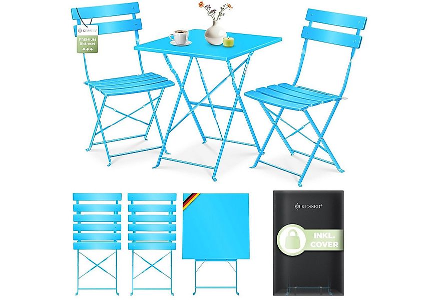 KESSER Bistrotisch 3-teiliges Bistroset Outdoor Sitzgruppe (1x Balkontisch günstig online kaufen