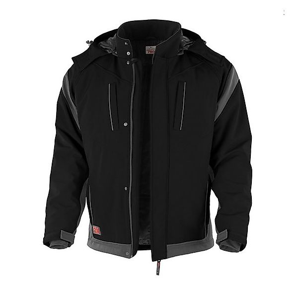 Qualitex Workwear Winterjacke Softshelljacke "PRO" schwarz/grau, Gr. XXL günstig online kaufen
