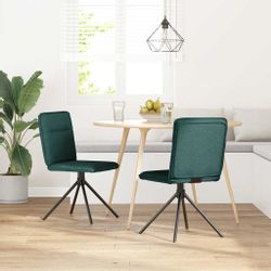 vidaXL Esszimmerstuhl Esszimmerstühle 2 Stk. Dunkelgrün günstig online kaufen