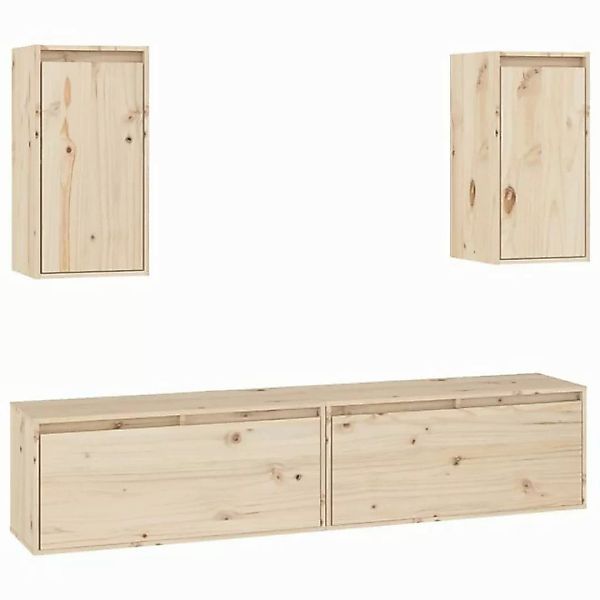 furnicato TV-Schrank TV-Schränke 4 Stk. Massivholz Kiefer (1-St) günstig online kaufen