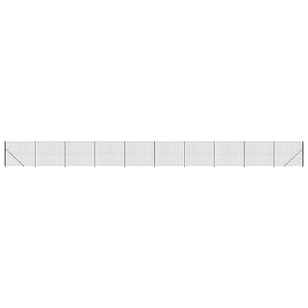 vidaXL Maschendrahtzaun mit Bodenflansch Anthrazit 2,2x25 m 154303 günstig online kaufen