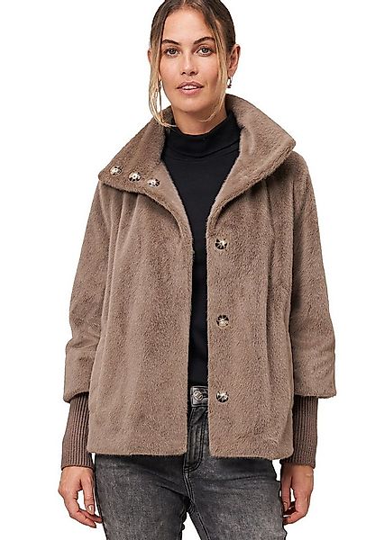 Zero Fellimitatjacke Damen mit Stehkragen günstig online kaufen