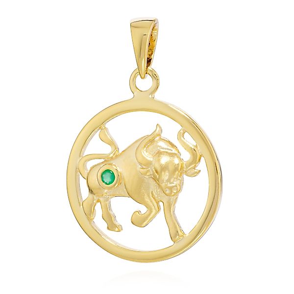 NKlaus Kettenanhänger 15mm Kettenanhänger Sternzeichen Stier günstig online kaufen