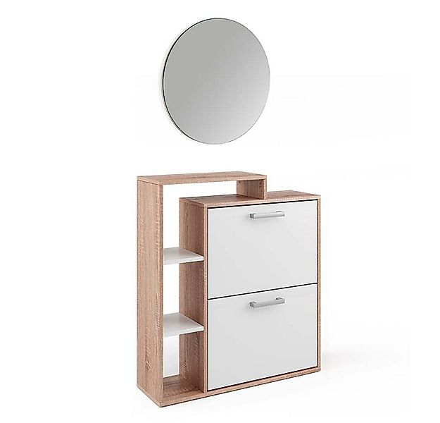 Vicco Schuhkipper Orlando, Sonoma, 2 Teile, mit Spiegel günstig online kaufen