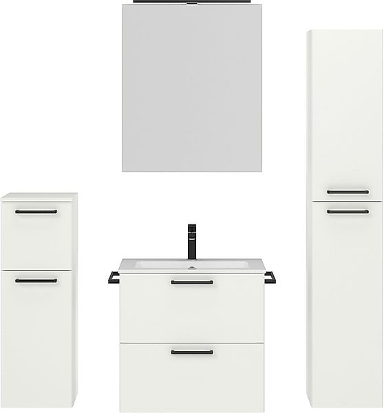 nobilia® Badmöbel-Set »Tolvina«, (4 St., vormontiert, mit Soft-Close), inkl günstig online kaufen