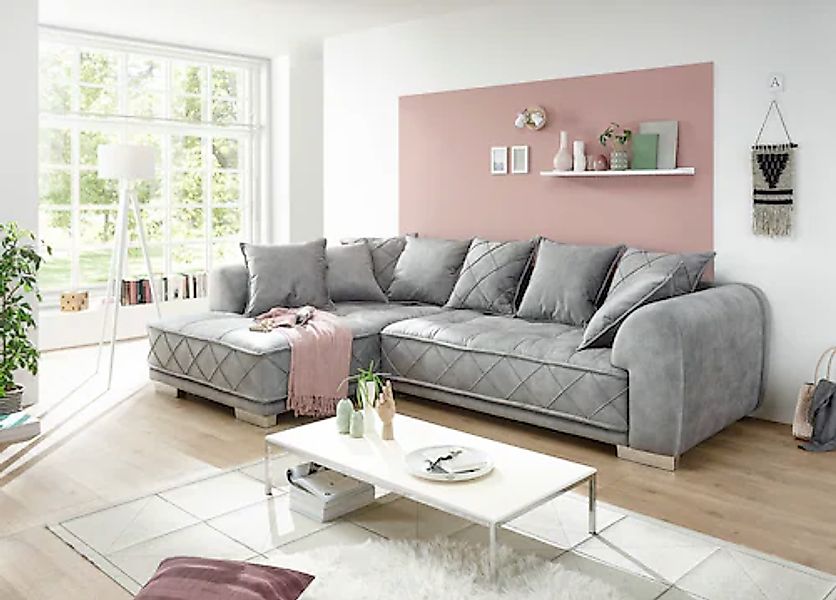 ED EXCITING DESIGN Ecksofa »Sentina L-Form« mit Rückenkissen günstig online kaufen