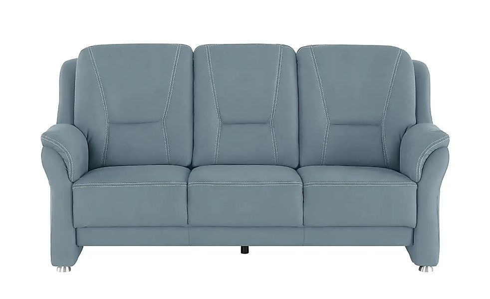 meinSofa Sofa 3-sitzig aus Mikrofaser Wilma ¦ blau ¦ Maße (cm): B: 198 H: 1 günstig online kaufen