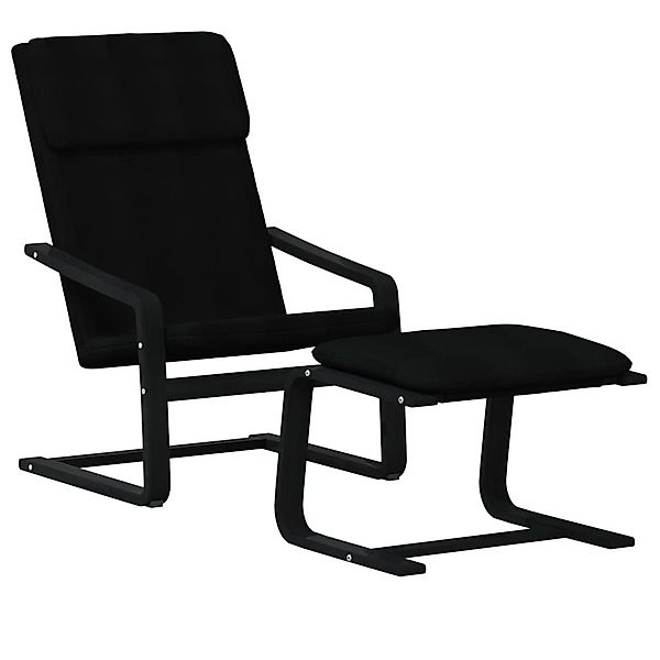 vidaXL Sessel Relaxsessel mit Hocker Schwarz günstig online kaufen