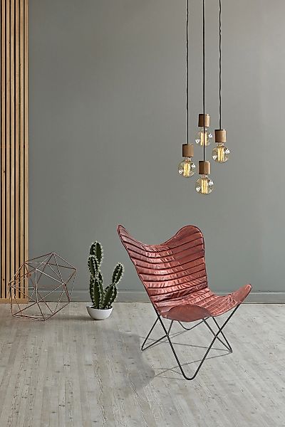 Kayoom 4-Fußstuhl "Schmetterling Stuhl Santiago, Schmetterlingsstuhl aus Le günstig online kaufen