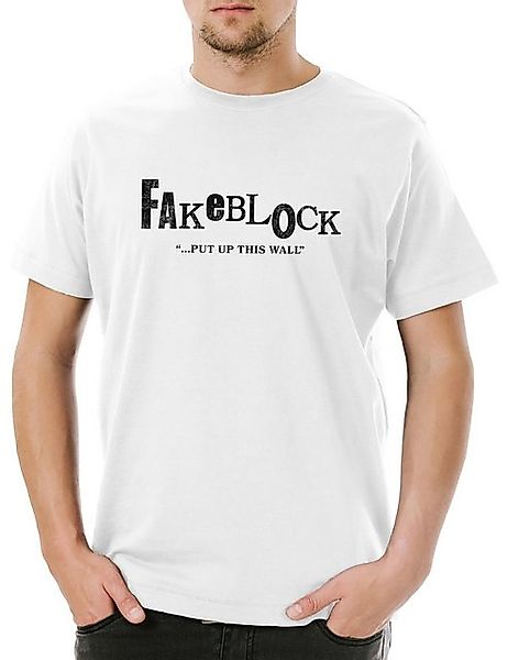 Urban Backwoods Print-Shirt Fake Block Herren T-Shirt Arrested Sign Zeichen günstig online kaufen