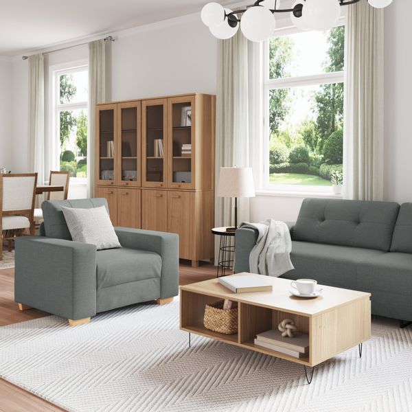vidaXL Sofa 3-tlg. Sofagarnitur mit Kissen günstig online kaufen