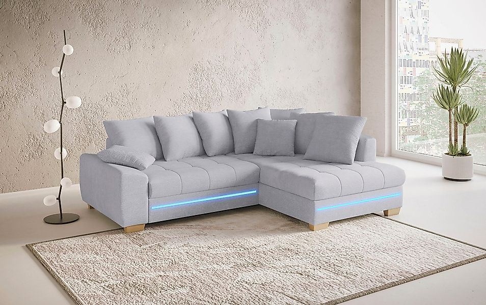 Mr. Couch Ecksofa »Nikita II, L-Form« mit Kaltschaum, RGB-LED Beleuchtung, günstig online kaufen