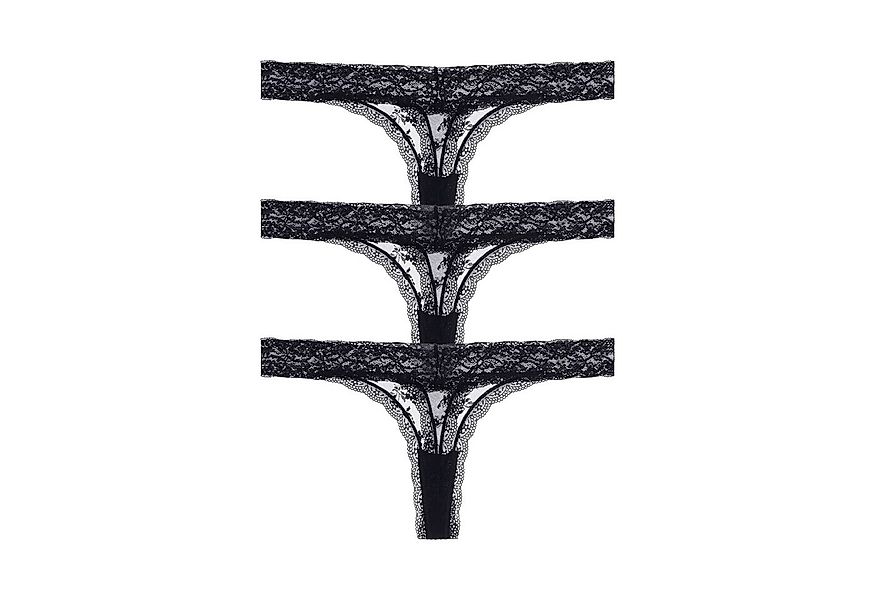 Dorina Tanga Lana Essential Lace (3er Pack) leicht transparent, mit Spitze, günstig online kaufen