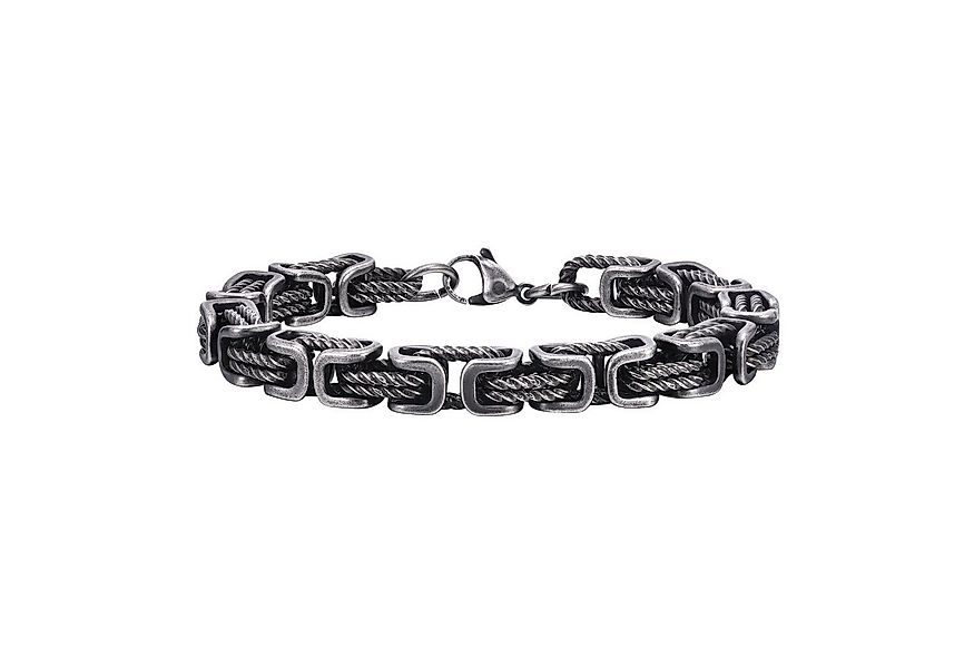 KARMA Königsarmband Herren Armband Edelstahl Altsilber Edelstahlarmband (Ge günstig online kaufen