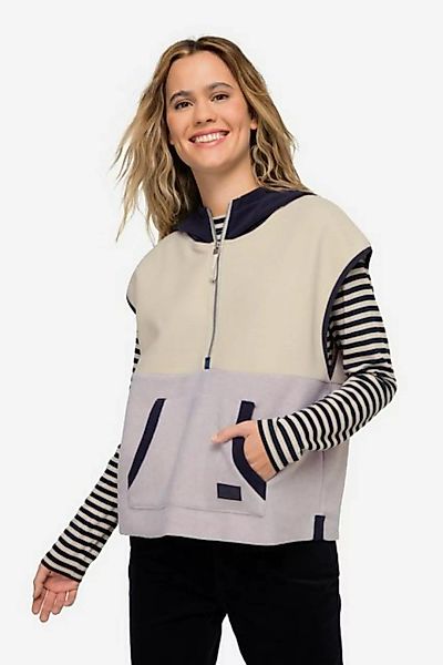 Laurasøn Sweatshirt Pullunder Fleece farbige Kapuze OEKO-TEX günstig online kaufen
