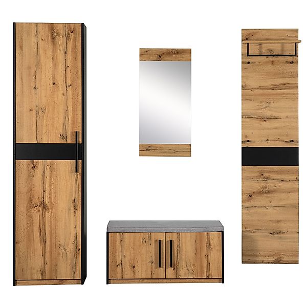 OKWISH Garderoben-Set in Wildeiche, (Flurgarderoben Set, günstig online kaufen