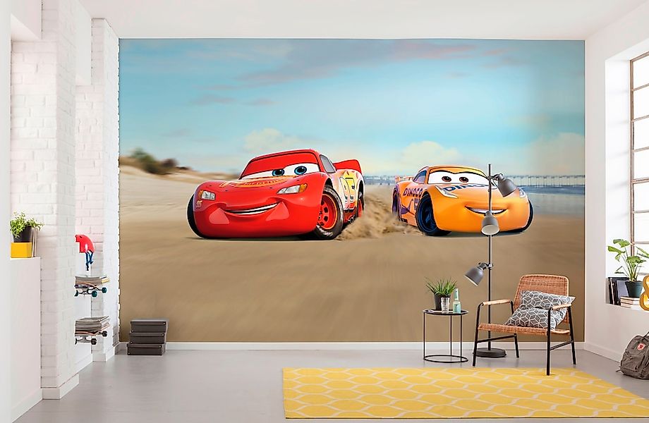 Komar Fototapete Cars Beach Race  368 x 254 cm günstig online kaufen