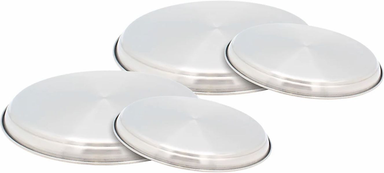 Krüger Herd-Abdeckplatte "Edelstahl Herdplatten-Set, 4-tlg." (2x Ø 16 cm + günstig online kaufen