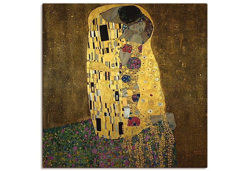 Artland Leinwandbild Der Kuß, Paar (1 St), auf Holzrahmen gespannt günstig online kaufen