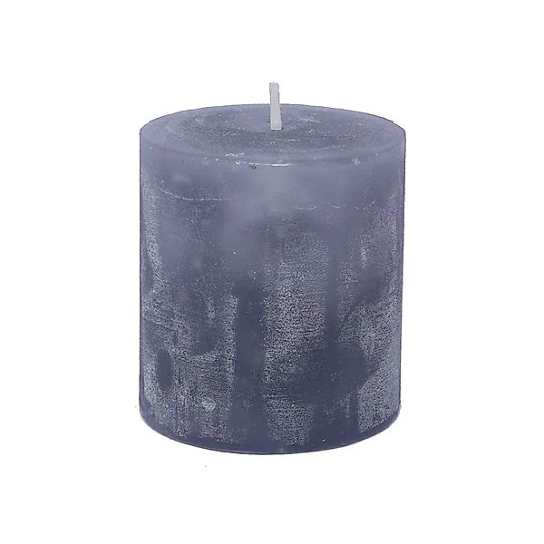 B&S Stumpenkerze Kerze durchgefärbt frostgrau 7,5 günstig online kaufen