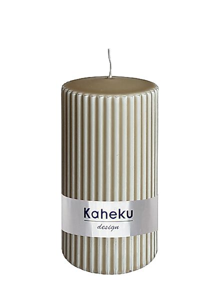 Kaheku Stumpenkerze Kaheku Rillenkerze, Powder Natur, günstig online kaufen