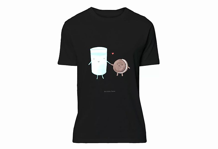 Mr. & Mrs. Panda T-Shirt Milch & Keks - Schwarz - Geschenk, Tiere, süße Tie günstig online kaufen
