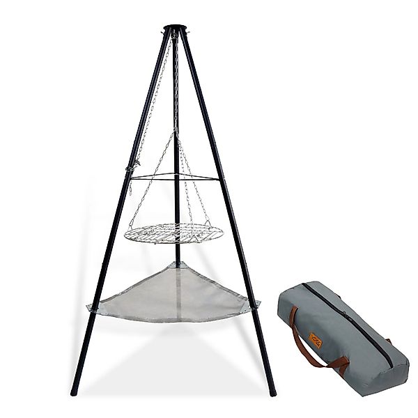 CCLIFE Schwenkgrill mit Grillrost und Feuernetz 166cm Hoch Drehbar Rutschfe günstig online kaufen