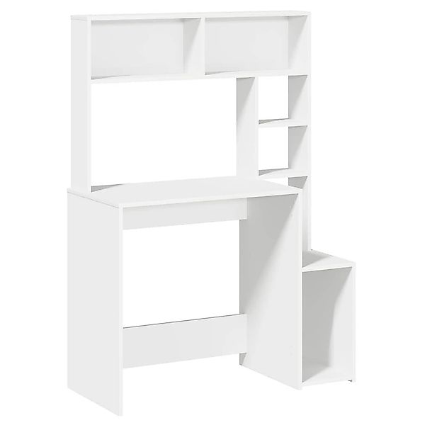 vidaXL Schreibtisch Schreibtisch mit Regal Weiß günstig online kaufen