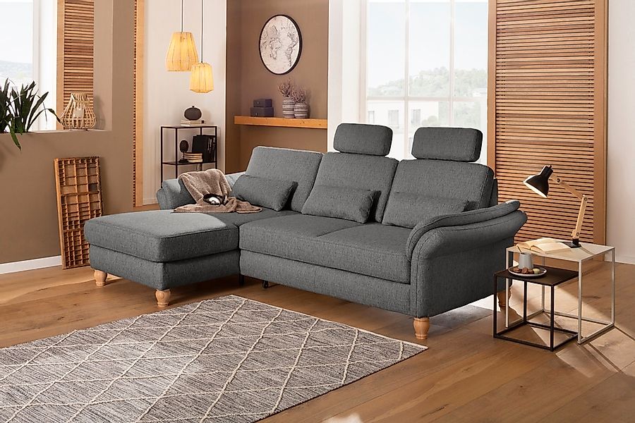 Home affaire Ecksofa "Palace L-Form" incl. Sitztiefenverstellung, wahlweise günstig online kaufen