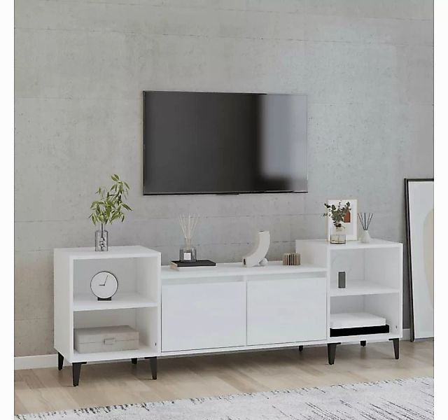 vidaXL TV-Schrank TV-Schrank Hochglanz-Weiß 160x35x55 cm Spanplatte günstig online kaufen